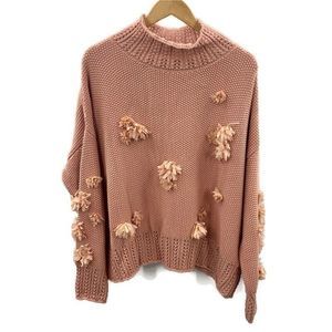Anthro Foxiedox Floral Oversized Sweater Size 4